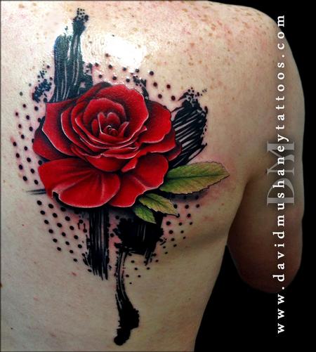 Tattoos - Abstract Rose Tattoo - 89575